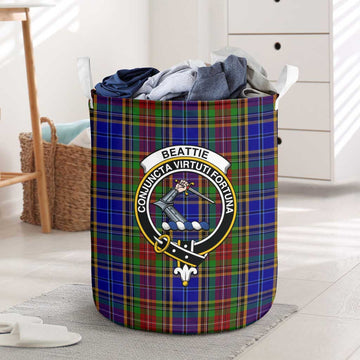 Beattie Tartan Laundry Basket with Family Crest