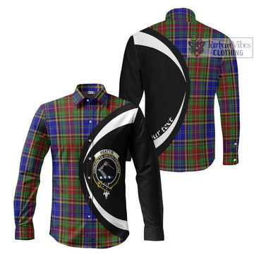 Beattie Tartan Long Sleeve Button Up with Family Crest Circle Style