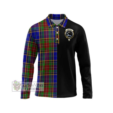 Beattie Tartan Long Sleeve Polo Shirt with Family Crest and Half Of Me Style