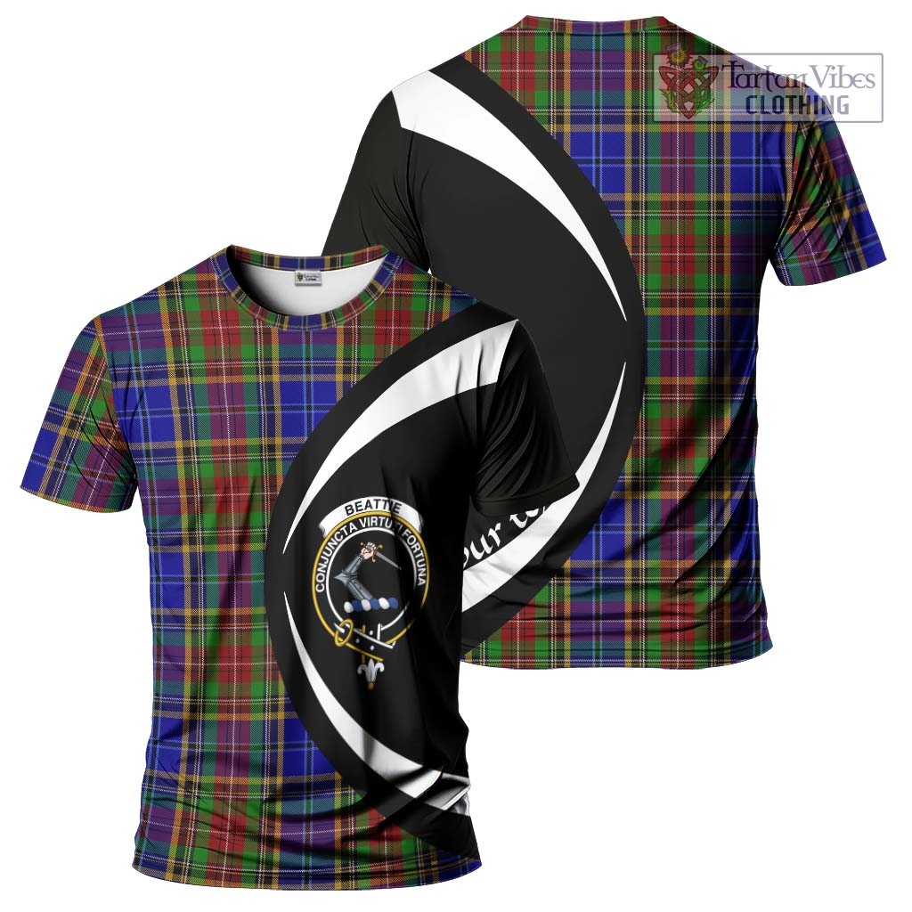Beattie Tartan T-Shirt with Family Crest Circle Style Kid's Shirt - Tartan Vibes Clothing