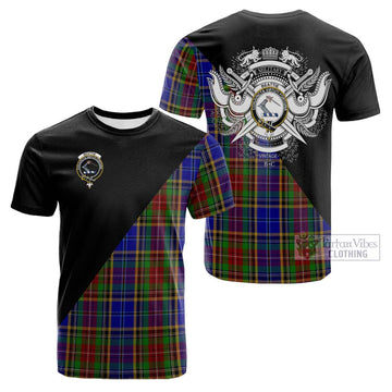 Beattie Tartan Cotton T-shirt with Family Crest and Military Logo Style Kid's Shirt - Tartan Vibes Clothing