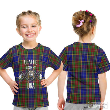 Beattie Tartan Kid T-Shirt with Family Crest DNA In Me Style - Tartan Vibes Clothing