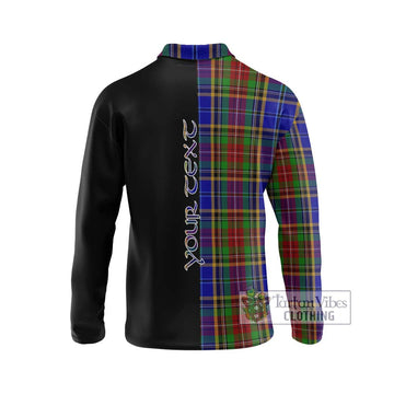 Beattie Tartan Long Sleeve Polo Shirt with Family Crest and Half Of Me Style