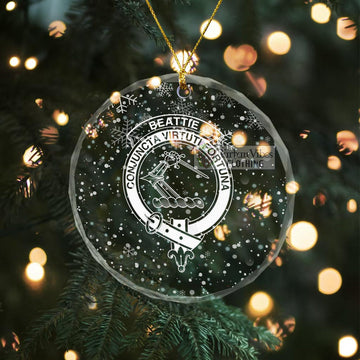 Beattie (Beatty) Clan Crest Christmas Glass Ornament