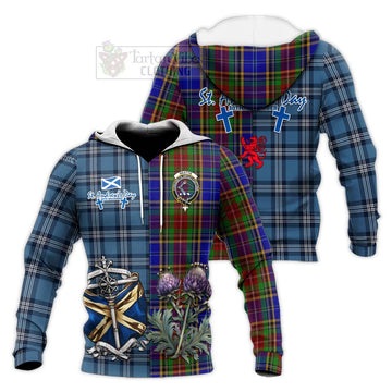 Beattie (Beatty) Tartan Knitted Hoodie Happy St. Andrew's Day Half Tartan Style