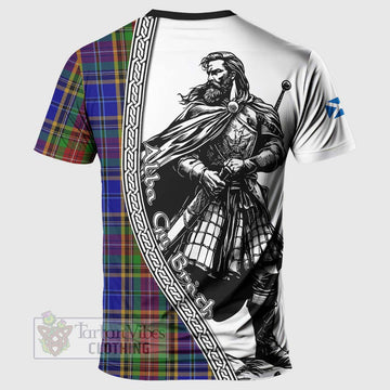 Beattie (Beatty) Tartan Clan Crest T-Shirt with Highlander Warrior Celtic Style - Tartan Vibes Clothing