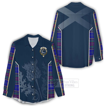 Beattie (Beatty) Tartan Women's Casual Shirt with Family Crest and Scottish Thistle Vibes Sport Style