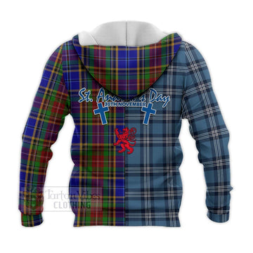 Beattie (Beatty) Tartan Knitted Hoodie Happy St. Andrew's Day Half Tartan Style