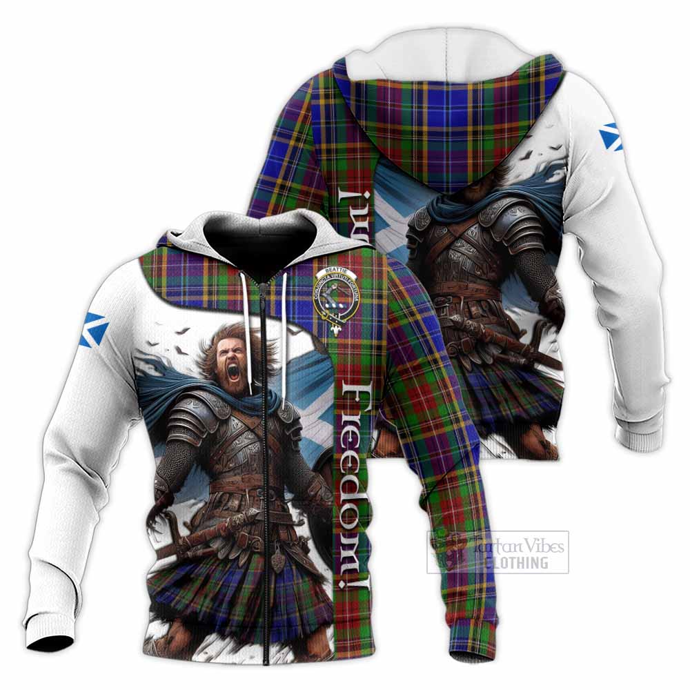 Tartan Vibes Clothing Beattie (Beatty) Crest Tartan Knitted Hoodie Inspired by the Freedom of Scottish Warrior