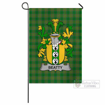 Beatty Irish Clan Tartan Flag with Coat of Arms