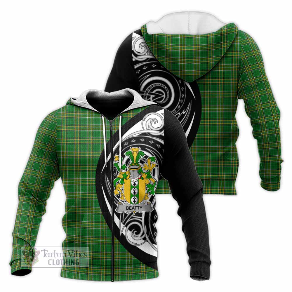 Beatty Irish Clan Knitted Hoodie Celtic Circle Style Unisex Knitted Zip Hoodie - Tartan Vibes Clothing
