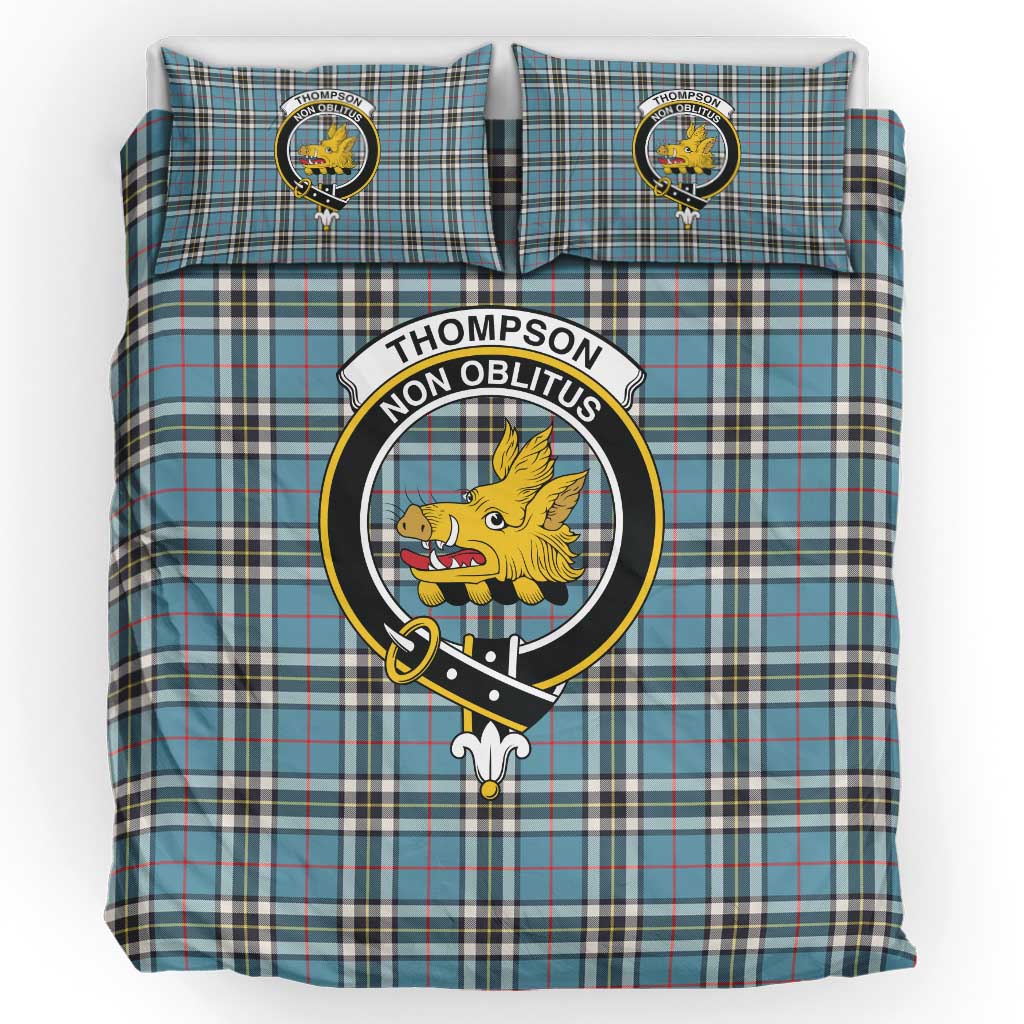 Thompson (Thomson) Tartan Bedding Set with Family Crest UK Bedding Set - Tartan Vibes Clothing