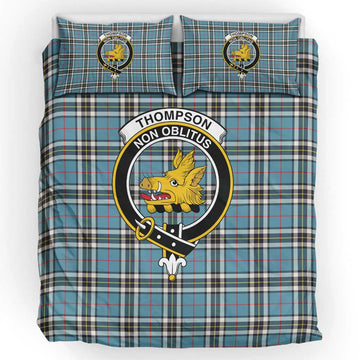 Thompson (Thomson) Tartan Bedding Set with Family Crest UK Bedding Set - Tartan Vibes Clothing