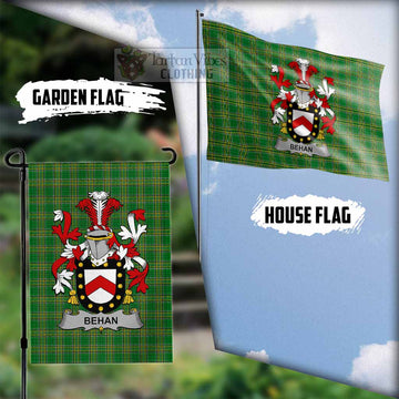 Behan Irish Clan Tartan Flag with Coat of Arms