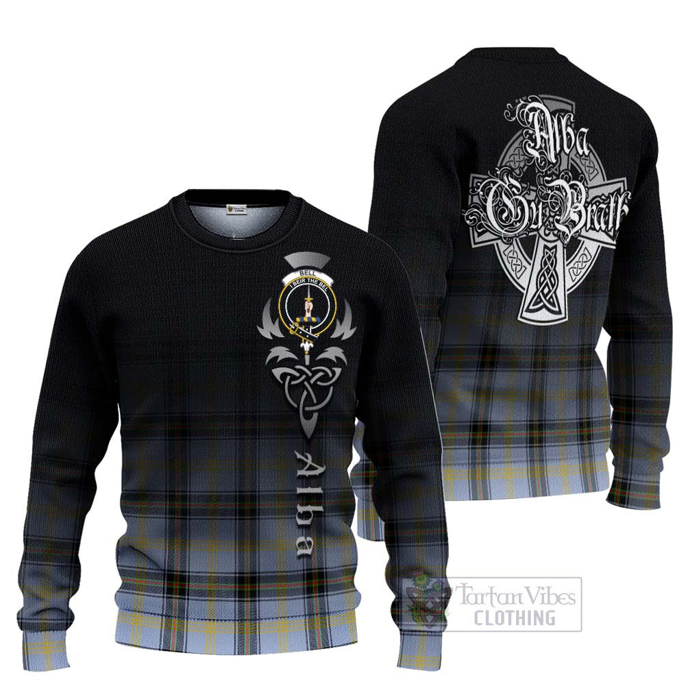 Bell Tartan Ugly Sweater Featuring Alba Gu Brath Family Crest Celtic Inspired Unisex - Tartan Vibes Clothing