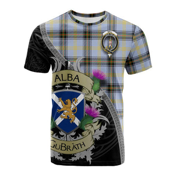 Bell Tartan Family Crest Cotton T-shirt Lion Rampant Royal Thistle Shield Celtic Inspired Kid's Shirt - Tartan Vibes Clothing