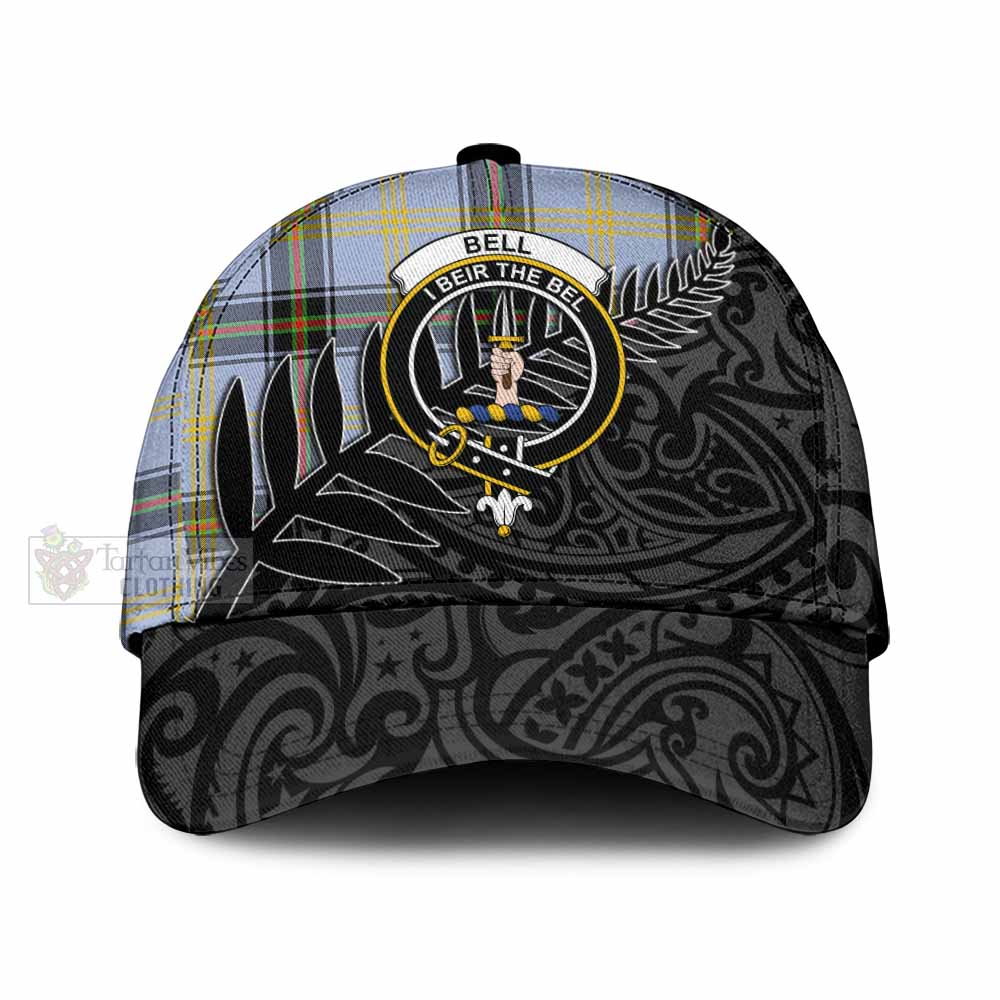 Tartan Vibes Clothing Bell Tartan Classic Cap with New Zealand Silver Fern Half Style