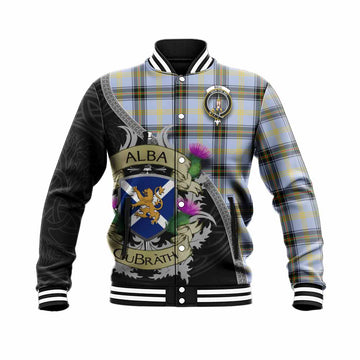 Bell Tartan Family Crest Baseball Jacket Lion Rampant Royal Thistle Shield Celtic Inspired Unisex - Tartan Vibes Clothing
