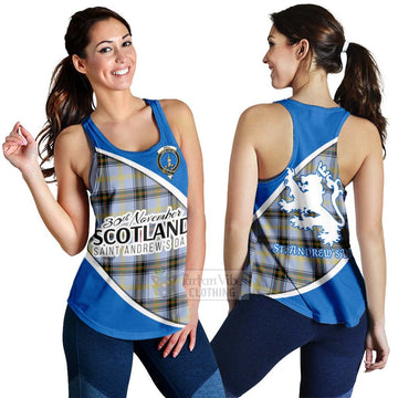 Bell Family Crest Tartan Women's Racerback Tanks Celebrate Saint Andrew's Day in Style