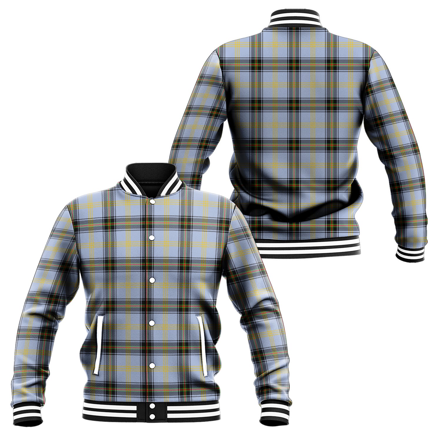 Bell Tartan Baseball Jacket Unisex - Tartan Vibes Clothing