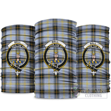 Bell Tartan Neck Gaiters, Tartan Bandanas, Tartan Head Band with Family Crest