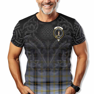 Bell Tartan T-Shirt with Family Crest Celtic Thistle Vibes