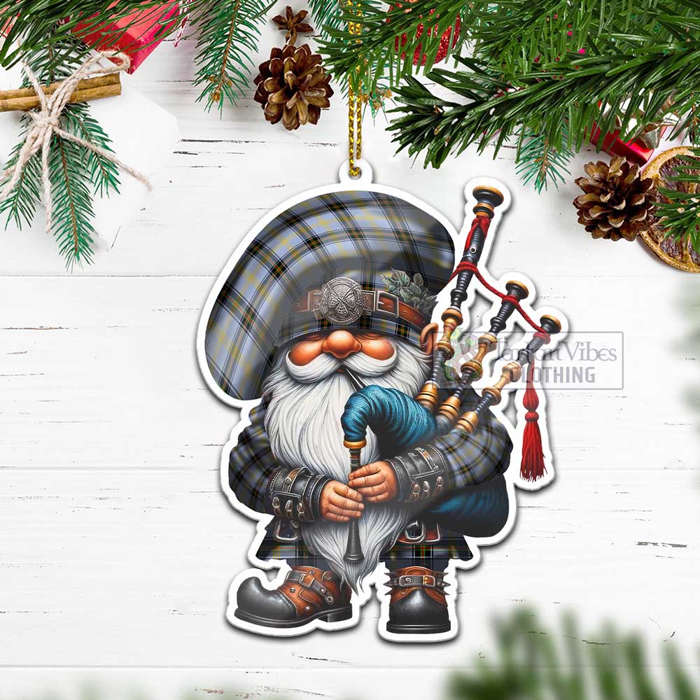 Tartan Vibes Clothing Bell Tartan Badpiper Gnome Christmas Ornament