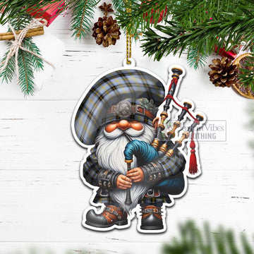 Bell Tartan Bagpiper Gnome Christmas Ornament