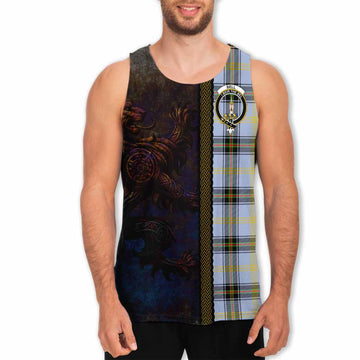 Bell Tartan Family Crest Men's Tank Top Alba Gu Brath Be Brave Lion Ancient Style Men - Tartan Vibes Clothing