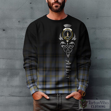 Bell Tartan Sweatshirt Featuring Alba Gu Brath Family Crest Celtic Inspired