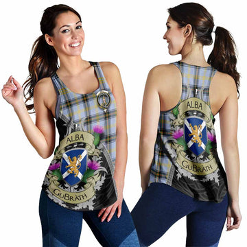 Bell Tartan Family Crest Women's Racerback Tanks Lion Rampant Royal Thistle Shield Celtic Inspired 4XL - Tartan Vibes Clothing
