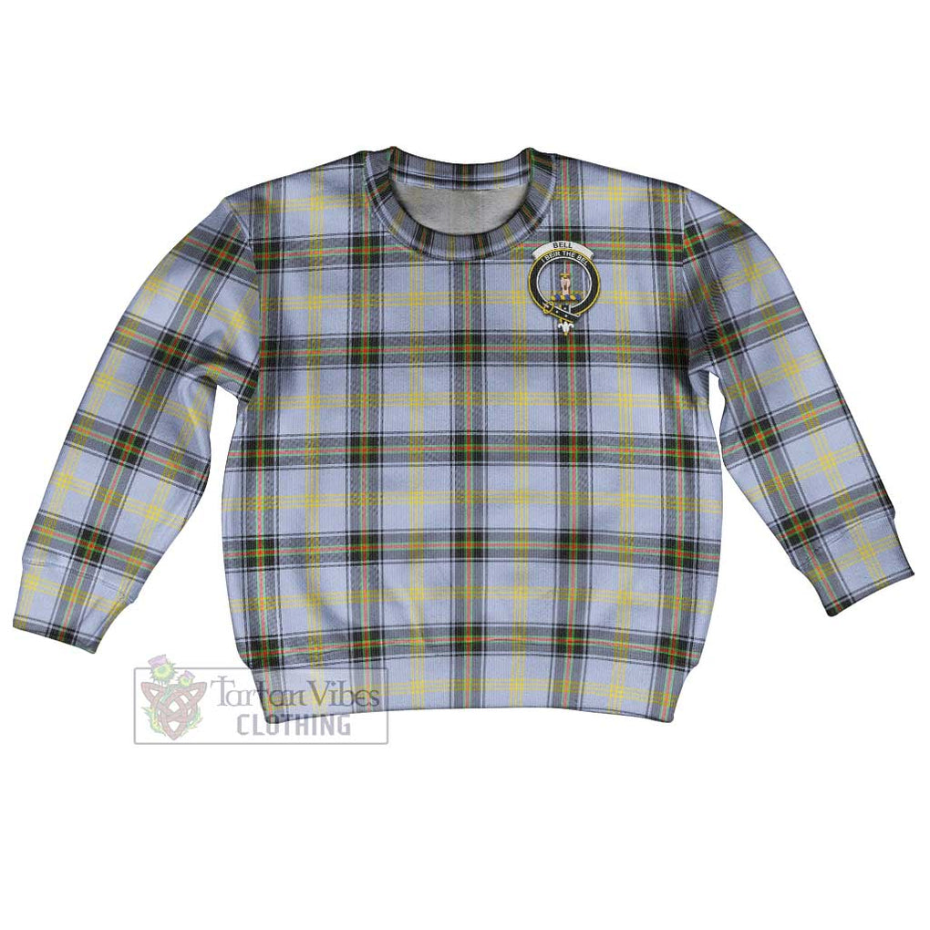 Tartan Vibes Clothing Bell Tartan Kid Ugly Sweater with Family Crest