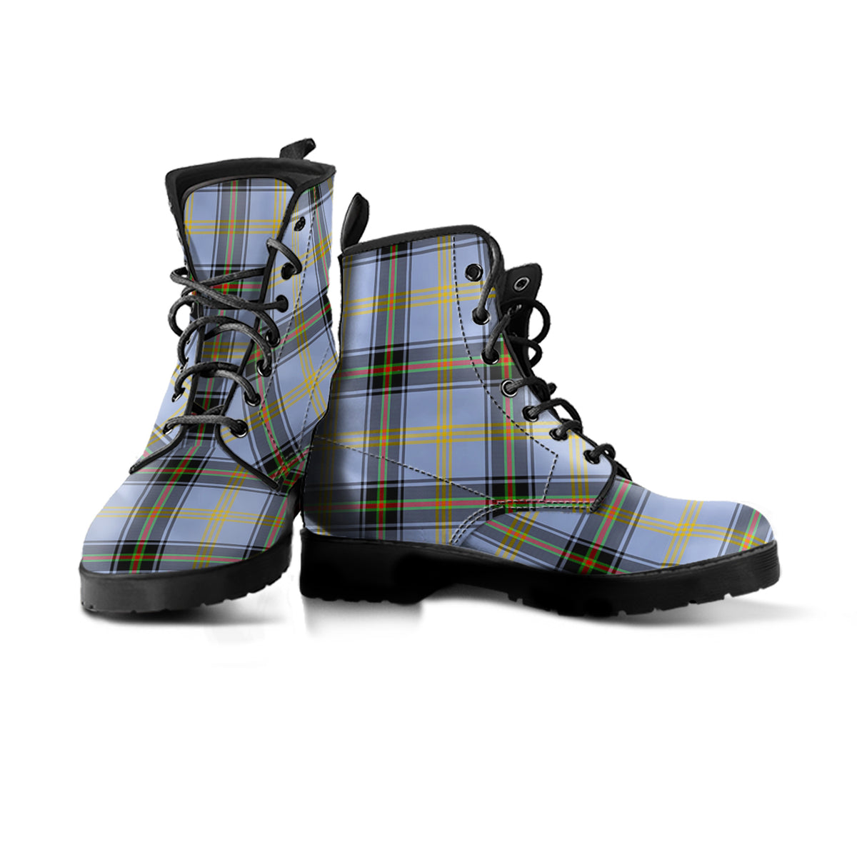 Bell Tartan Leather Boots Men' Boots - Tartan Vibes Clothing