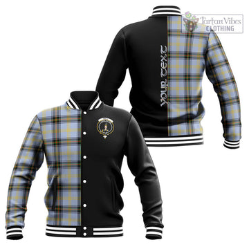 Bell Tartan Baseball Jacket with Family Crest and Half Of Me Style