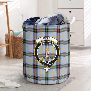 Bell Tartan Laundry Basket with Family Crest