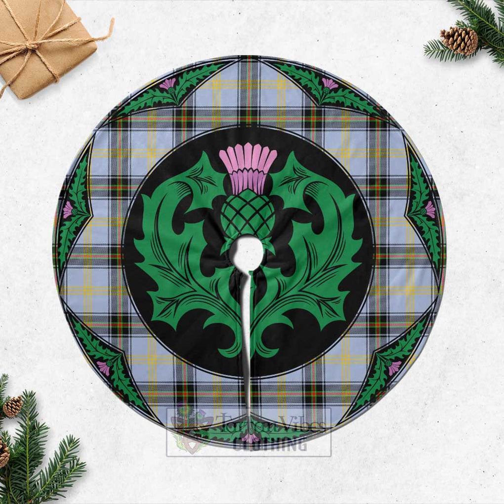 Tartan Vibes Clothing Bell Tartan Christmas Tree Skirt Scottish Thistle Style