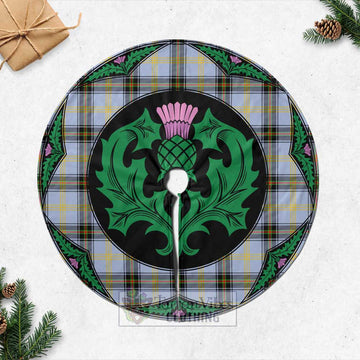 Bell Tartan Christmas Tree Skirt Scottish Thistle Style