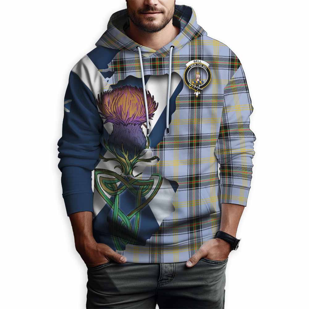Bell Tartan Family Crest Hoodie Scottish Thistle Celtic Inspired Pullover Hoodie - Tartan Vibes Clothing