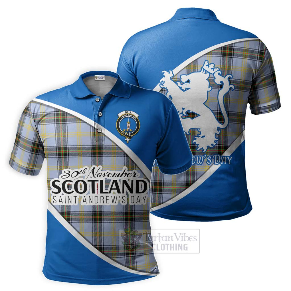 Tartan Vibes Clothing Bell Family Crest Tartan Polo Shirt Celebrate Saint Andrew's Day in Style