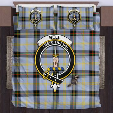 Bell Tartan Bedding Set with Family Crest