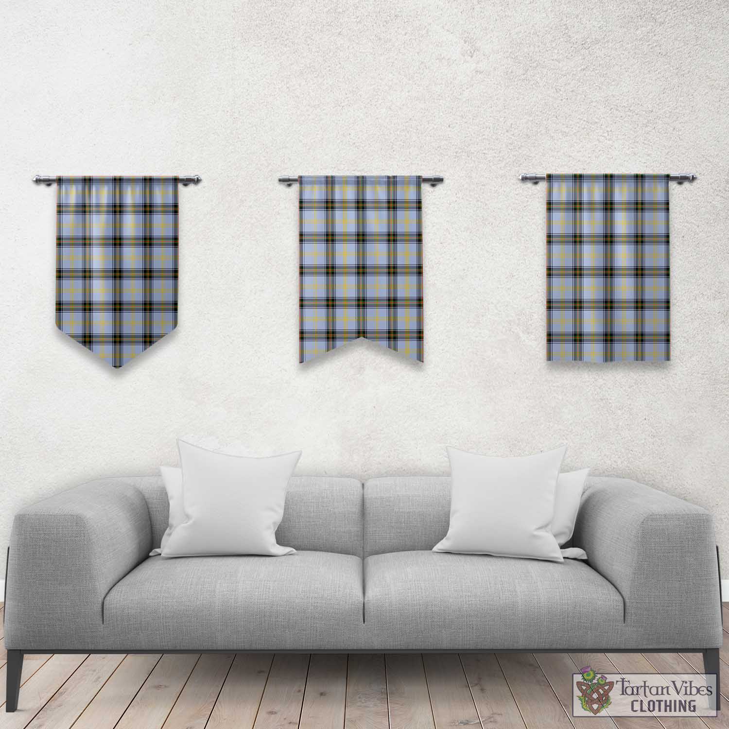 Tartan Vibes Clothing Bell Tartan Gonfalon, Tartan Banner