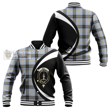 Bell Tartan Baseball Jacket with Family Crest Circle Style