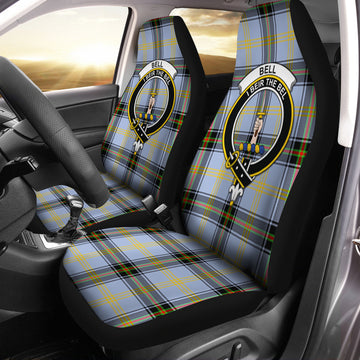 Bell Tartan Car Seat Cover with Family Crest One Size - Tartan Vibes Clothing