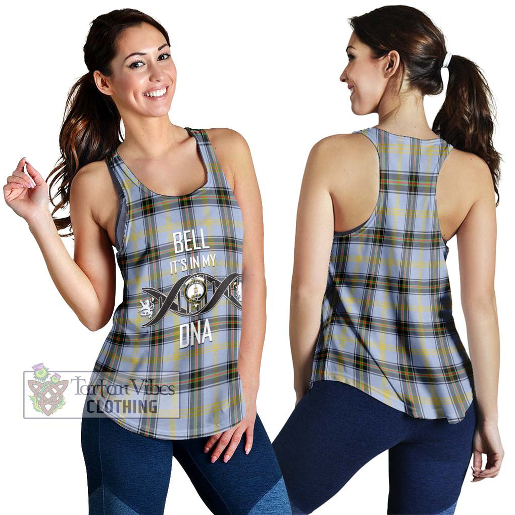 Bell Tartan Women's Racerback Tanks with Family Crest DNA In Me Style 4XL - Tartanvibesclothing Shop