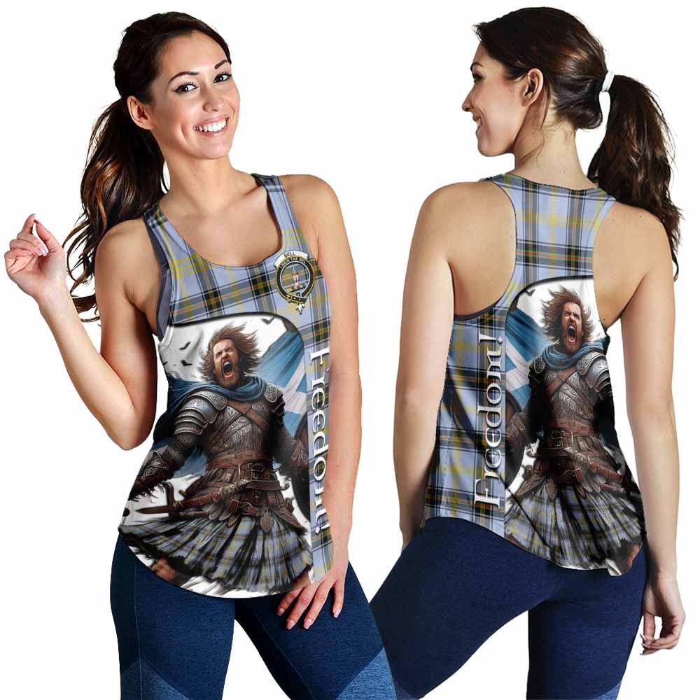 Tartan Vibes Clothing Bell Crest Tartan Women's Racerback Tanks Inspired by the Freedom of Scottish Warrior