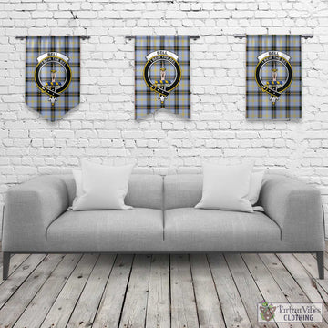 Bell Tartan Gonfalon, Tartan Banner with Family Crest