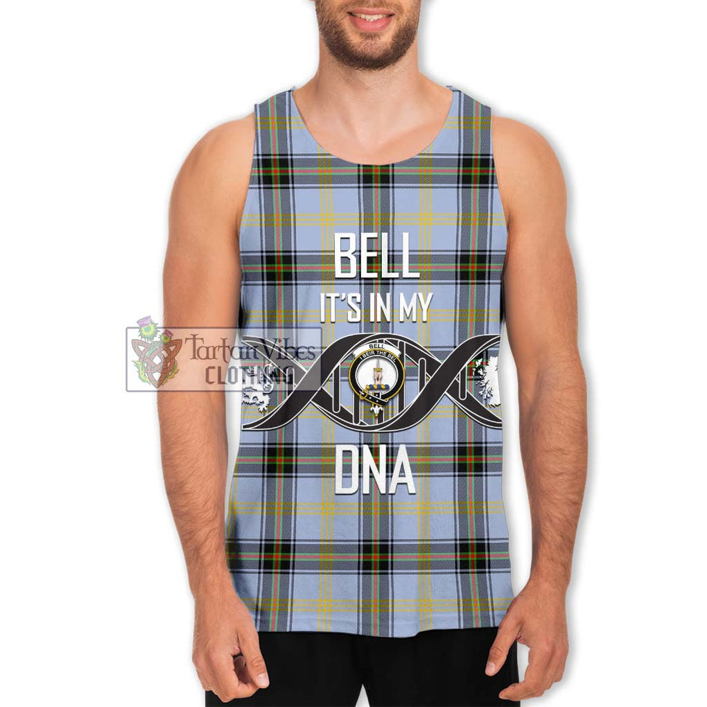 Bell Tartan Men's Tank Top with Family Crest DNA In Me Style Men - Tartan Vibes Clothing