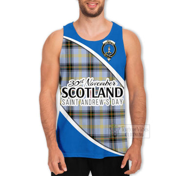 Bell Family Crest Tartan Men's Tank Top Celebrate Saint Andrew's Day in Style