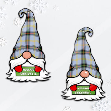 Bell Gnome Christmas Ornament with His Tartan Christmas Hat