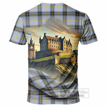 Bell Tartan Family Crest T-Shirt with Scottish Ancient Castle Style - Tartan Vibes Clothing